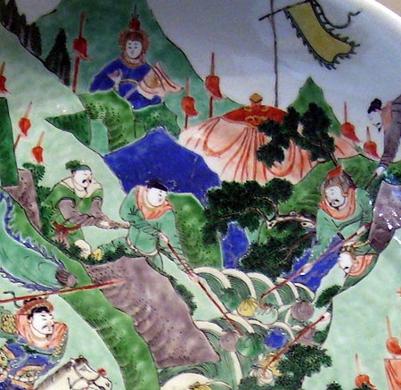 grand plat famille verte - Grand Plat Famille Verte - Priode Kangxi ( 1662 - 1722 ) - archives