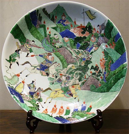 famille verte charger - Famille Verte charger - Kangxi period ( 1662 - 1722 ) - files