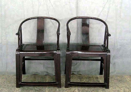 paire de fauteuils en fer  cheval - Paire de fauteuils en fer  cheval - XIX° sicle - mobilier