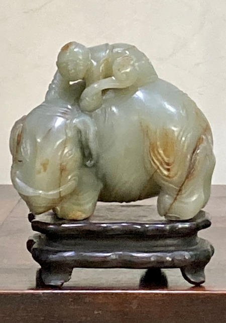 Éléphant en jade céladon - Éléphant en jade céladon - Fin XIXème siècle - jades