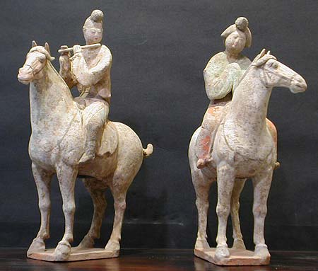 couple  cheval - Couple  cheval - Dynastie Tang ( 618-906 ) - archives