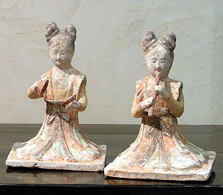 ensemble de 4 musiciennes - Ensemble de 4 musiciennes - Dynastie Tang (618-906) - archives