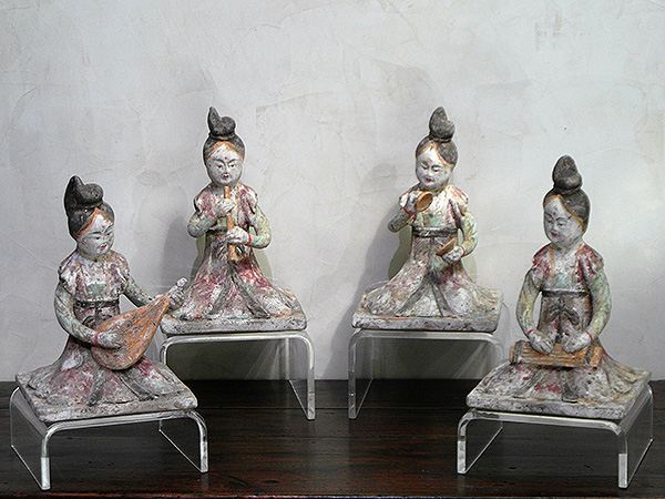 groupe de 4 musiciennes - Groupe de 4 musiciennes - Dynastie Tang (618-906) - archives
