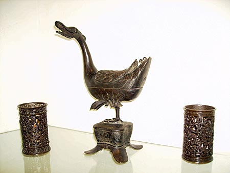 ensemble de bronzes � patine brune - Ensemble de bronzes � patine brune - Dynastie Ming (1368 - 1644) - archives