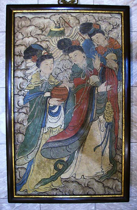 grande plaque de stucco - Grande plaque de stucco - Dynastie Ming vers 1600  - archives