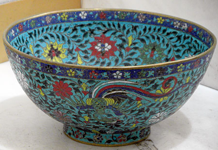 grand bol cloisonn - Grand bol cloisonn - Dynastie Ming vers 1600 - bronzes