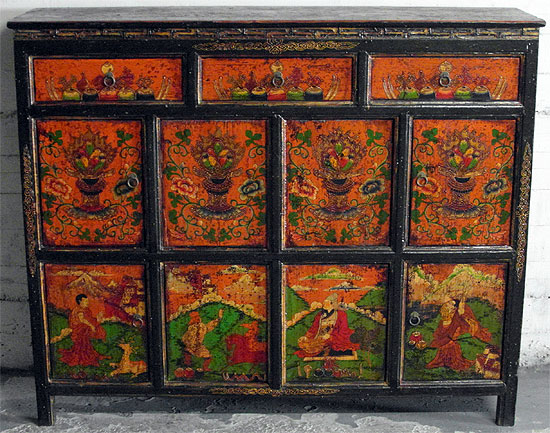 cabinet tib�tain - Cabinet tib�tain - Tibet XIX° si�cle - archives