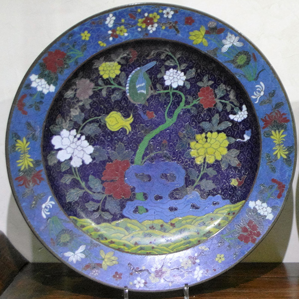 paire de grands plats en cloisonn� - Paire de grands plats en cloisonn� - Dynastie Ming vers 1600 - archives