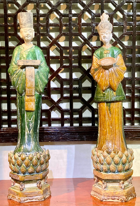 couple de grand serviteurs - Couple de grand serviteurs - Dynastie Ming XVI° si�cle - terres-cuites