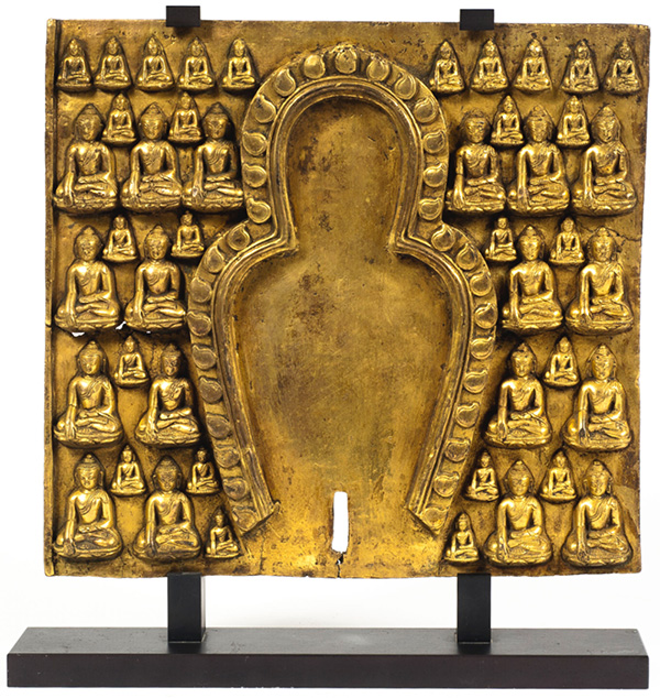plaque du temple de densatil - Plaque du temple de Densatil - Tibet XIV° sicle - bronzes