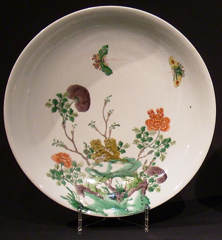 paire de grands plats famille verte - Paire de grands plats Famille Verte - Epoque Kangxi (1662 - 1722) - archives