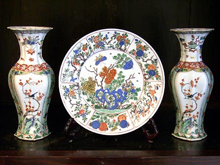 ensemble famille verte - Ensemble Famille Verte - Epoque Kangxi ( 1662-1722 ) - archives