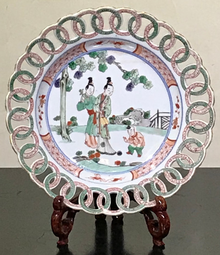 assiette famille verte - Assiette Famille Verte - p�riode Kangxi (1662-1722) - porcelaines
