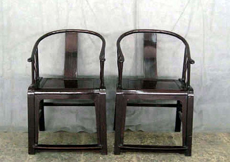paire de fauteuils en fer � cheval - Paire de fauteuils en fer � cheval - XIX° si�cle - mobilier