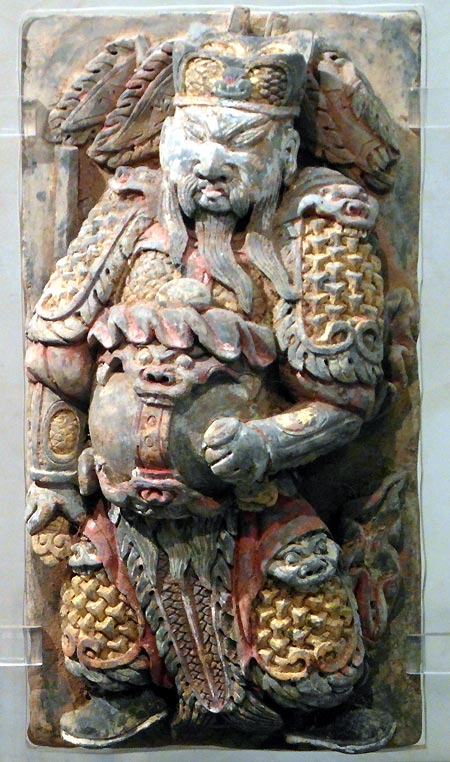 deux gardiens de temple - Deux gardiens de temple - Dynastie Yuan – Ming  XIV° si�cle - terres-cuites