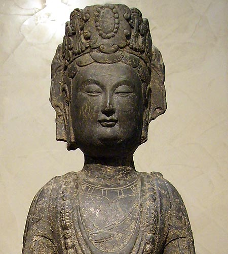 guanyin en gr�s - Guanyin en gr�s - Dynastie des Qi du Nord (550 - 577) - archives