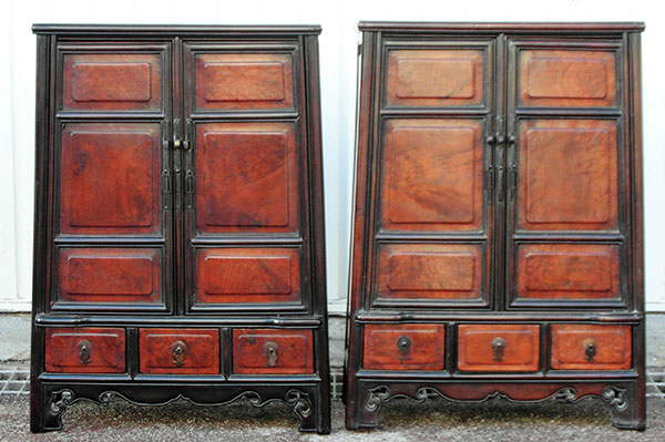 paire de petits cabinets - Paire de petits cabinets - XIX° si�cle - mobilier