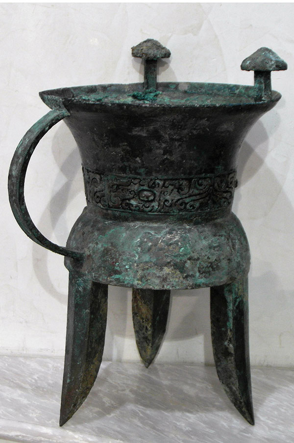 jia vase � vin - JIA Vase � vin - Dynastie des Zhou de l’Ouest (-1027  -771 av JC) - archives