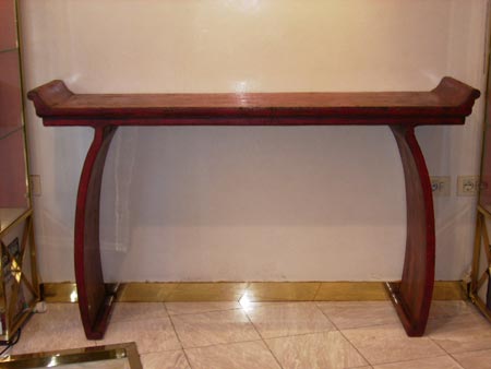console autel en laque rouge - console autel en laque rouge - fin de la Dynastie Ming XVII° si�cle - archives
