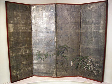 paravent � 4 panneaux - Paravent � 4 panneaux - Japon fin XVIII° si�cle - archives