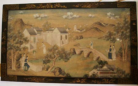 paire de peintures � l’encre sur papier - Paire de peintures � l’encre sur papier - fin du XVIII° si�cle - archives
