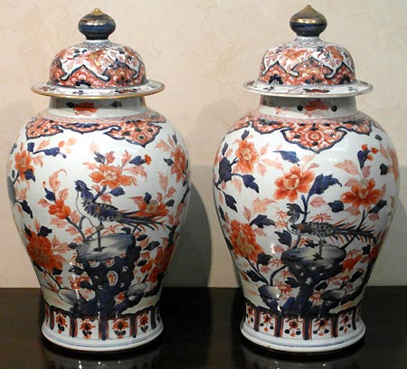 paire de potiches avec couvercles - Paire de potiches avec couvercles - �poque Kangxi (1662–1722) - archives