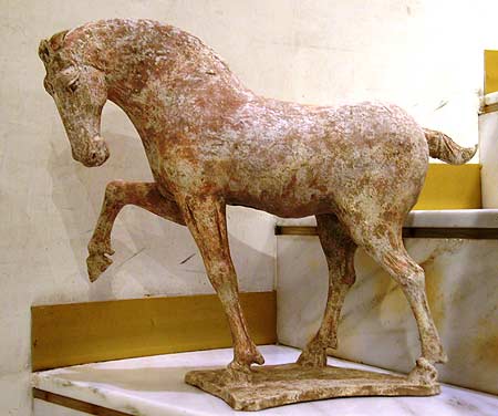 grand cheval piaffant - Grand Cheval piaffant - Dynastie Tang ( 618 - 906 ) - archives