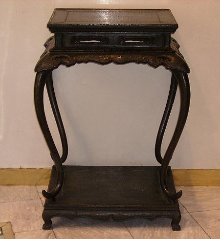sellette laqu�e noire - sellette laqu�e noire - Fin de la Dynastie Ming XVII° si�cle  - mobilier